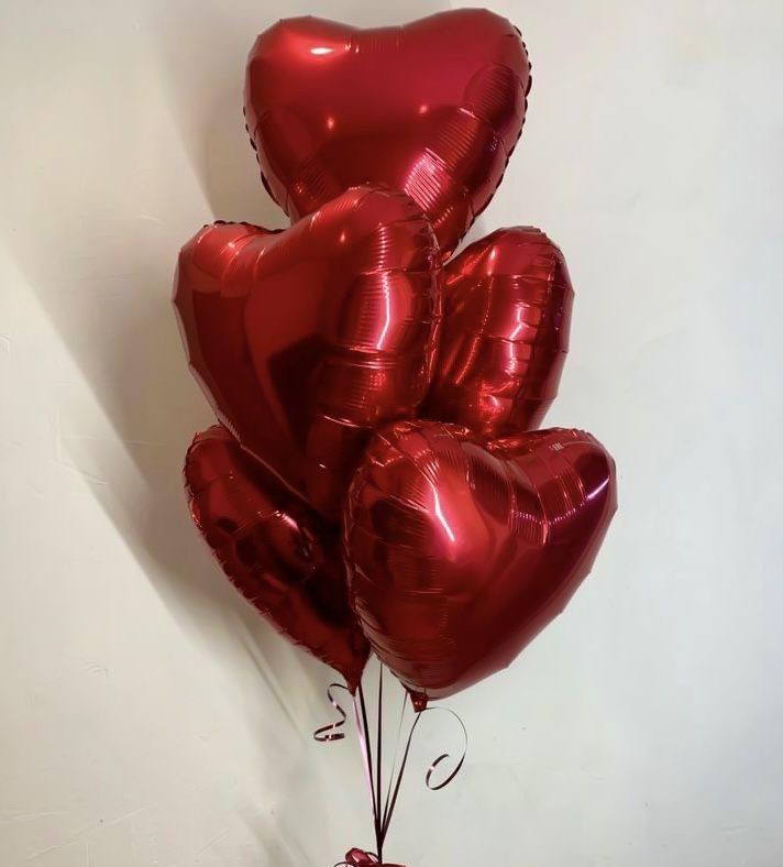Набор шаров "Красные сердца"
