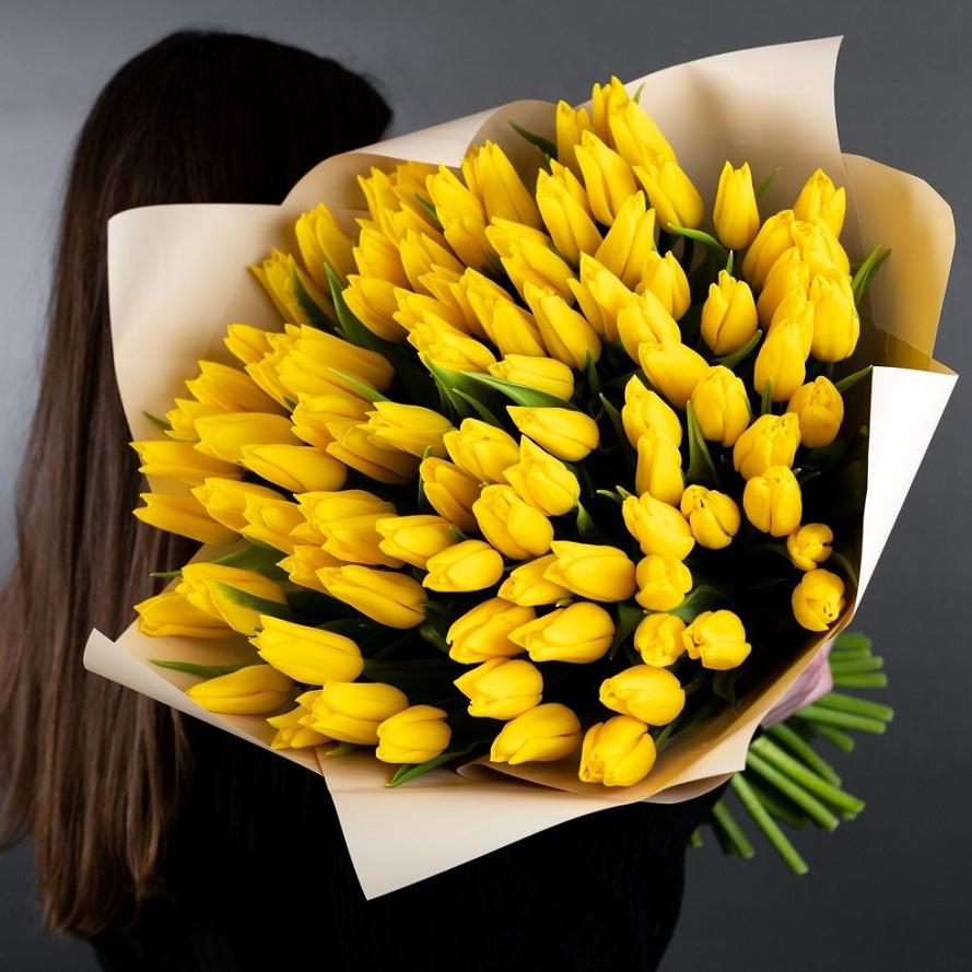 101 желтый тюльпан