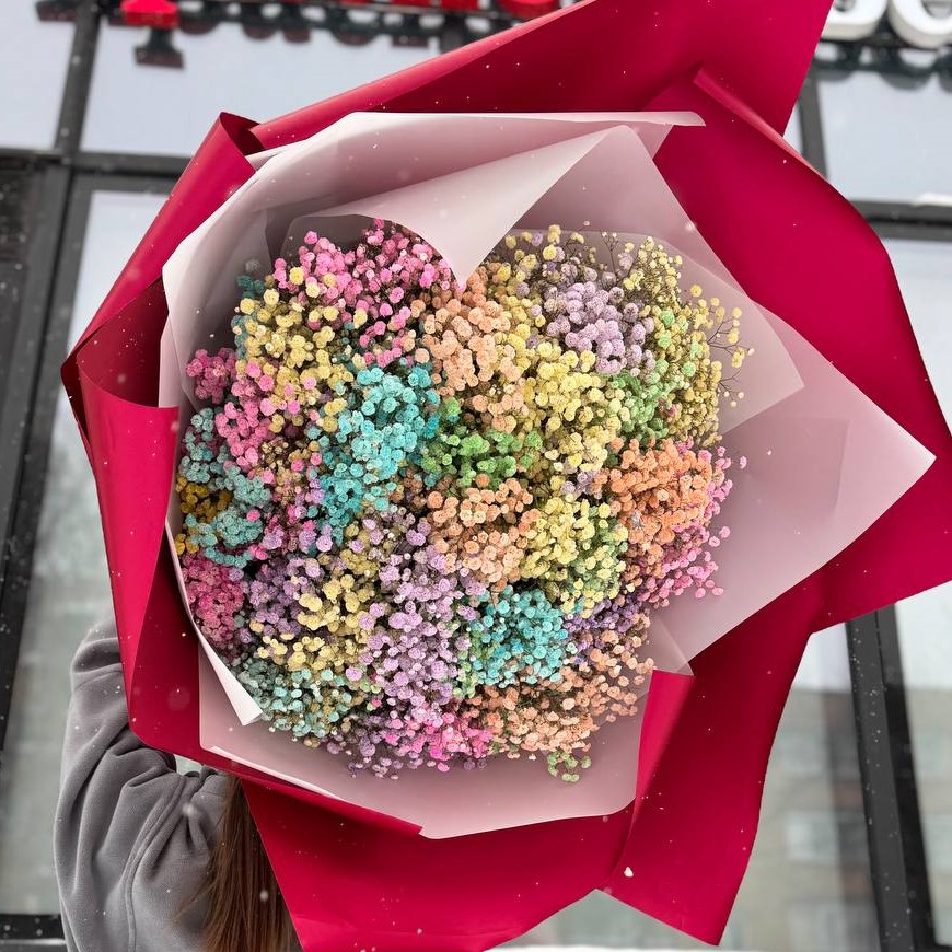 Гигант из радужной гипсофилы XL