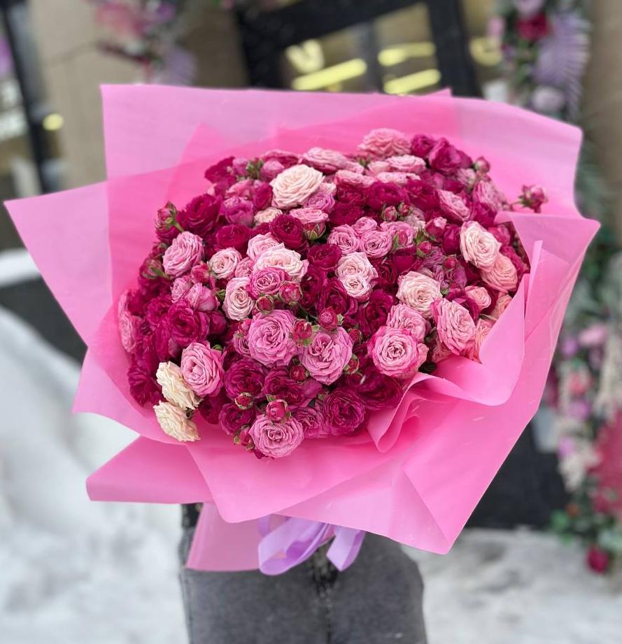 Яркий микс из кустовых роз 3XL