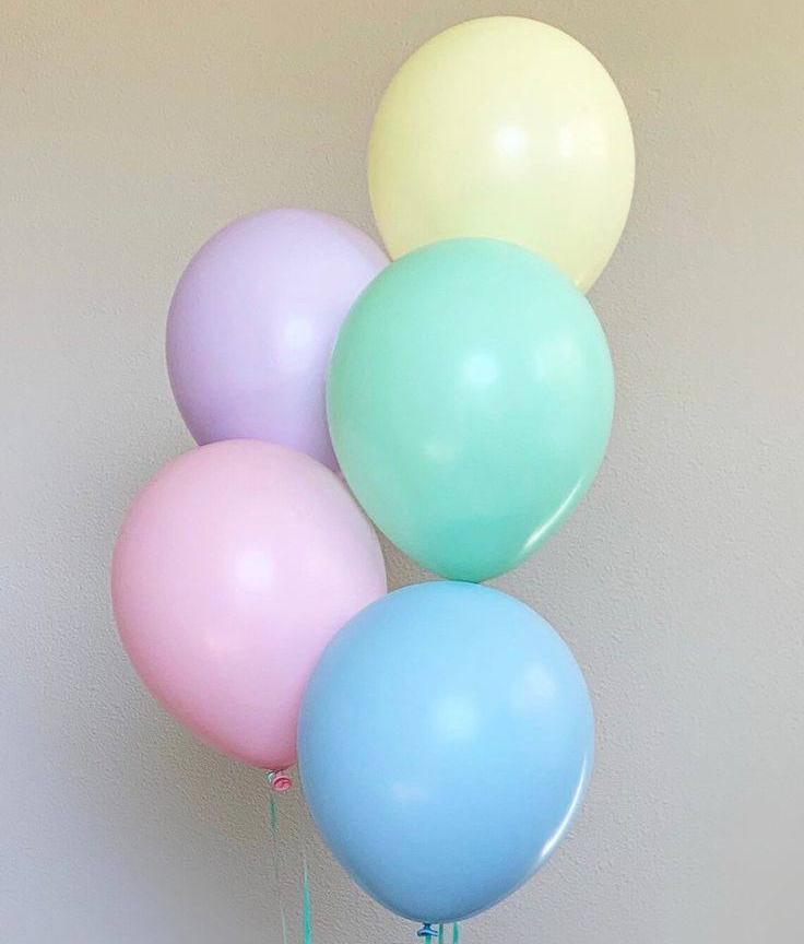 Набор гелиевых шаров в нежных тонах