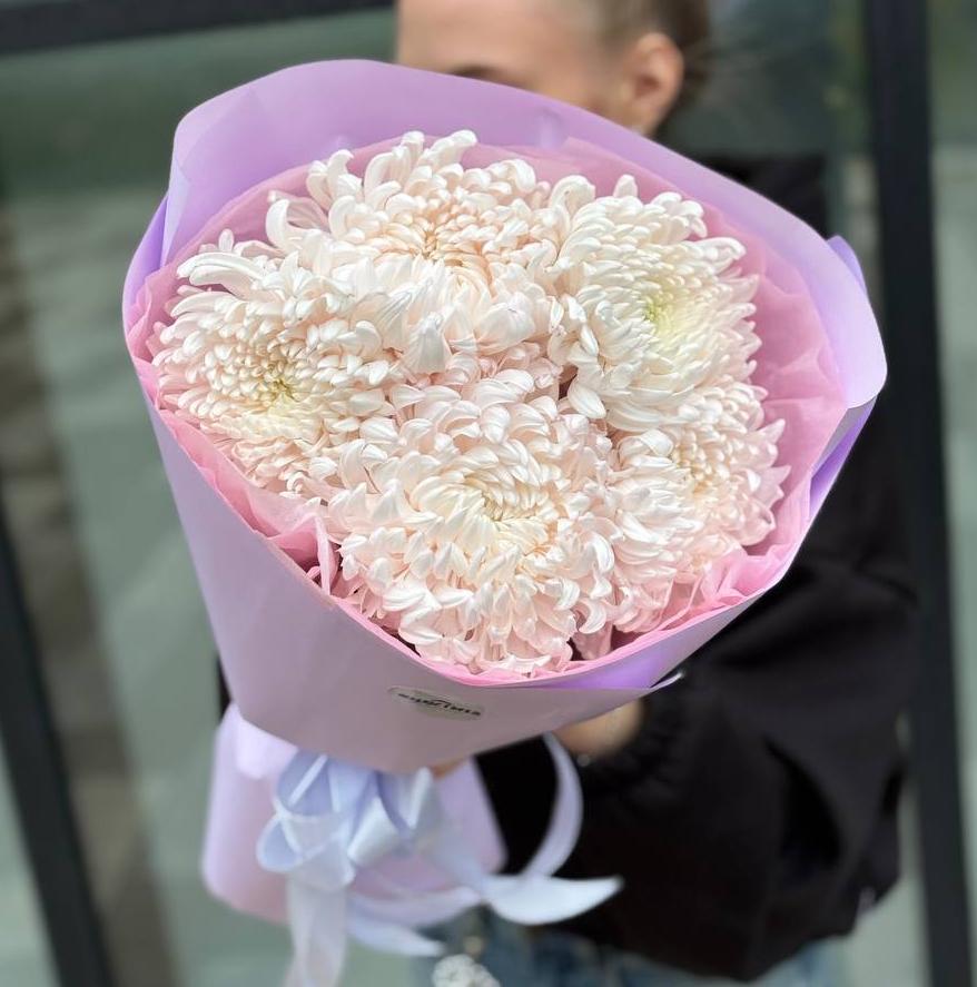 Букет из одноголовых хризантем S