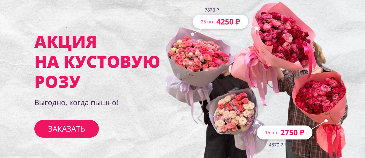 акция на кустовую розу н/с